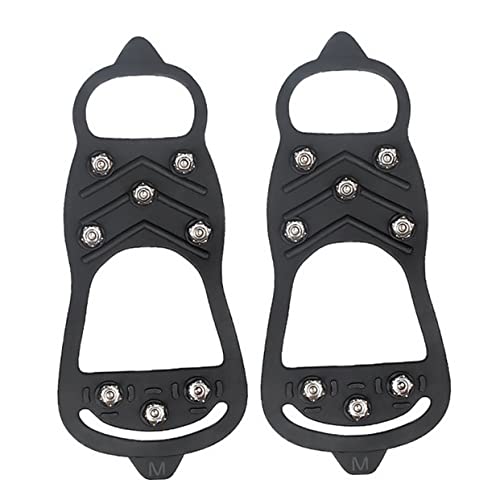 Didiseaon Non-Skid Crampon Shoe Covers Snow Traction Over Shoe Ice Cleats Snow Shoe Covers for Men Women