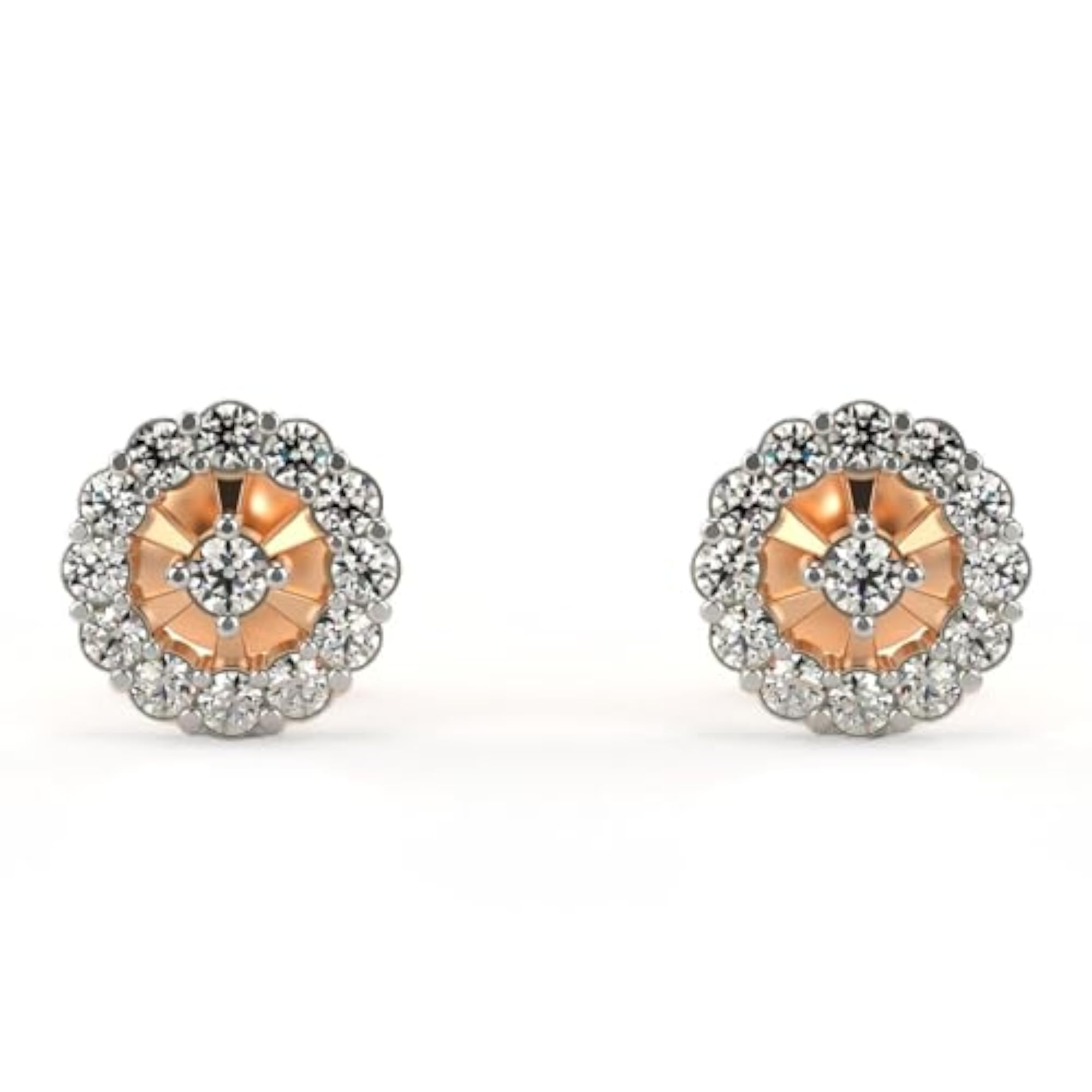Women's Sterling Silver 0.33cts Lab Grown Diamond Earrings, Elegant