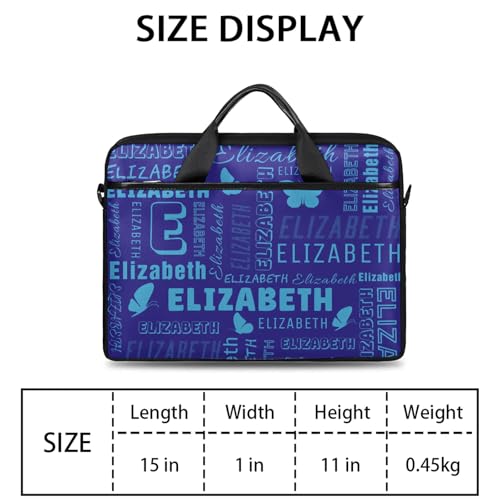 Custom Name 15 Inch Laptop Bags with Butterfly Personalized Laptop Carrying Case2