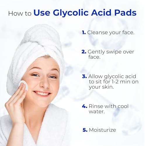 Pharmlitalia Glycolic Acid Resurfacing Pads For Face, Feet & Underarms - 35% Glycolic Acid Peel Pads For Clearer thumb #2