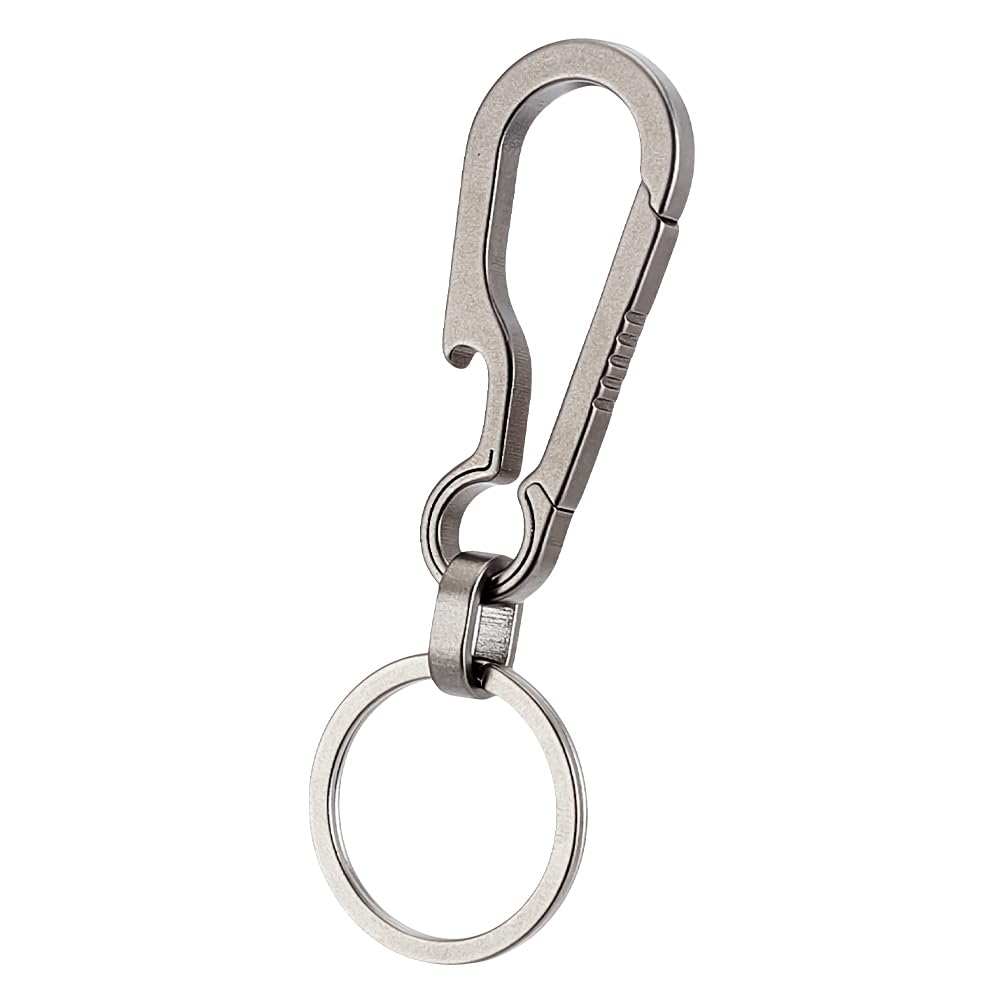 AHANDMAKER Carabiner Keychain Clip, Alloy Key Chain Ring Clip Key Ring Holder Quick Release Hooks Bottle Opener Key Chain Organizer for Car Keys Purse