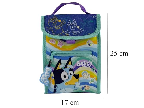 Miniatura 6 de Cypbrands- Bluey, Bolsa Merienda, Bolso, Tartera, Lonchera, Fiambrera, Táper, Color Azul, Producto Oficial