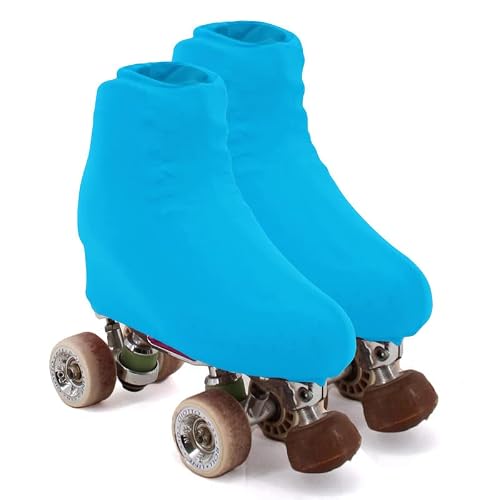 AQUILONE Skating Covers 100 Denier for Roller Skates or Ice Skates, Figure Skating or Sports Protectors for Girls and Children – Made in Italy (Turquoise, 34/38)