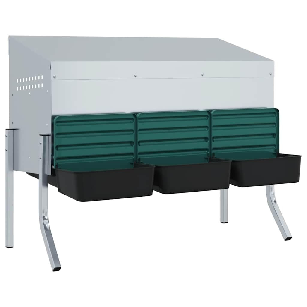 Genérico Nido para gallinas con 3 Compartimentos y Patas de Acero galvanizado-4104904