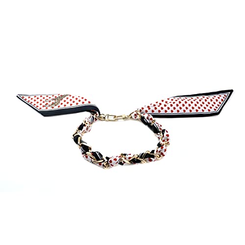Image of Silk Scarf Purse Chain Strap Handbag Handle Replacement Elegant Bag Decoration for Ladies Bag