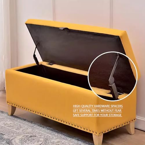 Pouf banc de rangement design capitonné pour salon moderne