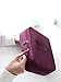 Comicfs Clear Cosmetic Makeup Bag Toiletry Travel Kit Organizer with Comicfs cleaning cloth (Wine Red)