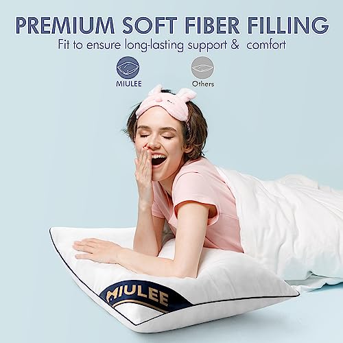 Miulee 2P_RIBBON_PILLOW_INSERTS_18IN 18X18 Pillow Inserts Set Of 2 Throw Pillows 18 Inch Premium Down Alternative Pillow Inserts Decorative Pillow Stuffer thumb #6