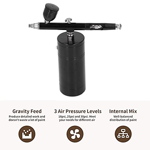 Airbrush-set, Oplaadbare Hand-airbrush-set Compleet Boogontwerp met Compressor voor Beginners en Professionals voor Make-up voor Tattoo - Image 4