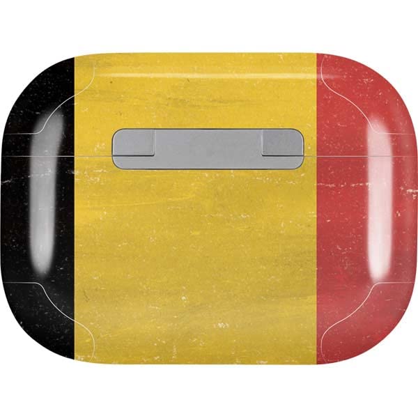 Skinit Decal Audio Skin Compatible with Apple AirPods Pro (2rd Gen, 2022) - Skinit Originally Designed Belgium Flag Distressed Design