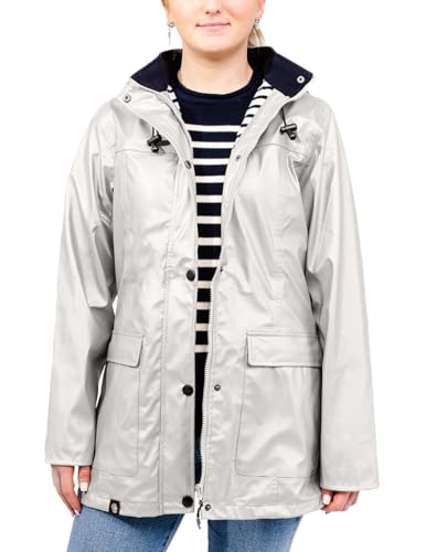 Breizh Ocean - Ciré Femme Imperméable - du XS au 4XL - Création Française GUIDEL - Manteau Femme à Capuche - Veste Imperméable avec Couture Impermeable