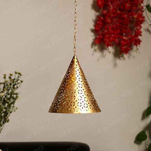 Image of The Purple Tree Divine Metal Cone Tealight Holder (Pack of 1 pc) Diwali Tealight Holder, Christmas Candle Holder, Diwali Decorations, DIpawali Gifts