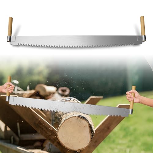 4' Two Man Crosscut Saw, High-Efficiency Cutting, Fit for Felling