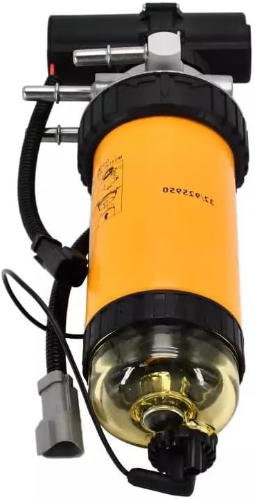 YESAY 12V 320/A7046 320/A7087 Fuel Lift Pump Fuel Filter Assembly Compatible with JCB Loader 3CX 4CX 6TST