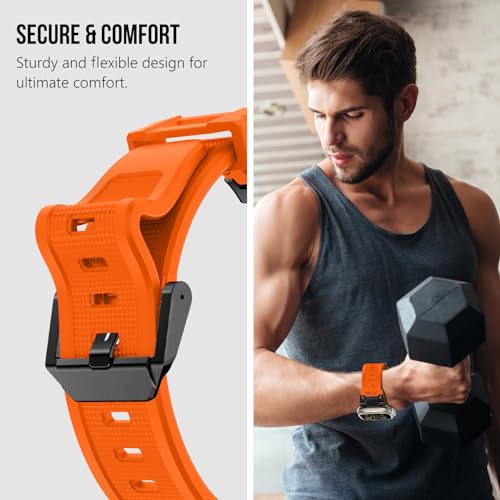 Image of KADES Rugged TPU Sport Band for Apple Watch Ultra 3 /2 /1 49mm, Metal Connectors for Apple Watch Series 11 /10 /SE3 46mm Series 9 /8 /SE2 /7 /6 /SE /5 /4 /3 /2 /1 45mm /44mm /42mm
