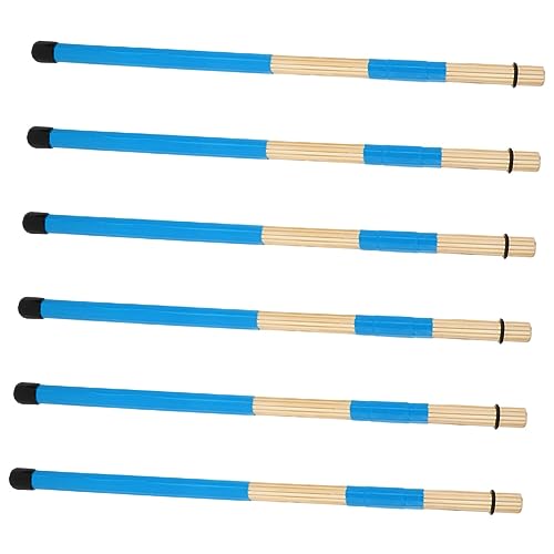 HEMOTON Wooden Drum Brush Kit Pairs of Drum Brushes for Practice and Percussion Instruments