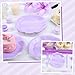 NatNarr 30 Pcs Light Purple Paper Plates, 7 Inch Scalloped Lavender Plates Cute Mothers Day Plate Disposable Party Plate for Wedding, Birthday, Baby Shower