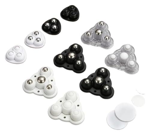 Poulie à billes adhésive sans poinçonnage pour déplacer vos bacs de rangement lourds sans effort