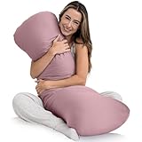 SleepCloud Weighted Body Pillow 8lbs - Weighted Pillow for Deeper Sleep (48' x 14') - Cooling Body Pillows for Adults, Side Sleeper Body Pillows with Cover (X-Large/Blossom)