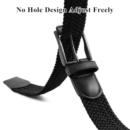 Image of XZQTIVE Braided Stretch Belt Mens Gift Elastic Woven Belt for Golf Casual Pants Shirts Jeans