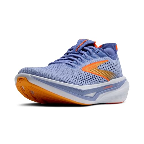 Brooks Women’s Hyperion 3 Neutral Running Shoe - Blue Heron/Orange/White - 5.5 Medium