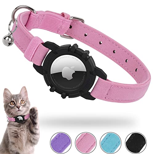 AirTag Katzenhalsband, Integriertes Apple Air Tag Katzenhalsband, Leichte Tracker Katzenhalsbänder für Mädchen Junge Katzen, Kätzchen und Welpen Cover