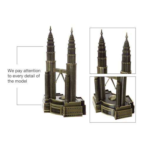 Estatua Decorativa Torres Gemelas Petronas Metal miniatura 4