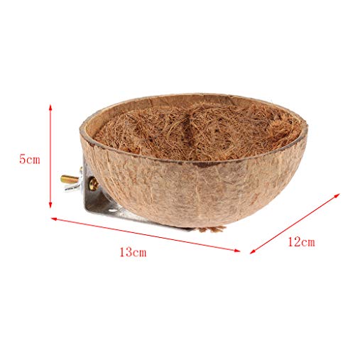 SM SunniMix Kokosnuss-Shell Vogelnest Spielzeug für Vogel, Wellensittich, Nymphensittich, Papagei, Kanarienvogel, Unzertrennlich