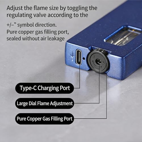 Mechero de metal resistente al viento con llama ajustable para acampada 7