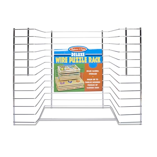 Melissa & Doug 1525 Deluxe Metal Wire Puzzle Storage Rack For 12 Small And Large Puzzles - Puzzle Rack Organizer thumb #5