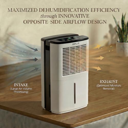 Image of AIRPLUS 4500 Sq. Ft Dehumidifiers for Home, 70 Pints Dehumidifier for Basement with Drain Hose, Continuous Drainage, Intelligent Humidistat, Dehumidifier for bathroom, bedroom, Large Room