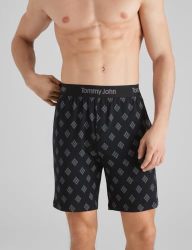 Image of Tommy John Men's Second Skin Pajama Shorts - Comfortable Soft Sleep & Lounge Bottoms for Men