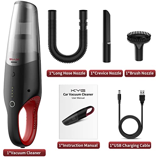 KYG Aspirateur à Main sans Fil, 8500PA Aspirateur Puissant, 2500mAh Aspirateur de Voiture Portable USB Charge avec Sèche Filtre Lavable, Aspirateur Humide et Sec pour Maison, Voiture, Bureau, Table - Image 8