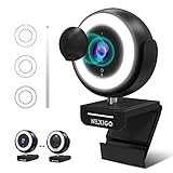 1080P Webcam with Ring Light and Software Control, NexiGo N660E Streaming Web Camera, Adjustable...