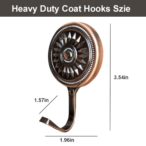 6Pcs-Coat-Hooks-Wall-Mounted-Vintage-Metal-Hooks-with-Screws-for-Hanging-Sun-Shape-Mounted-Hanger-Hold-30-Lb-for-Hanging-Clothes-Jackets-Hats-Keys-Bags 6Pcs Coat Hooks Wall Mounted Vintage Metal Hooks with Screws for Hanging Sun Shape Mounted Hanger Hold 30 Lb for Hanging Clothes Jackets Hats Keys Bags