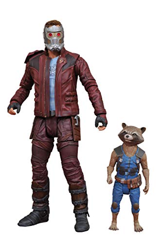 DIAMOND SELECT TOYS Marvel Select Guardians of The Galaxy 2 Star-Lord & Rocket Action Figure -  DCME7, JAN172663