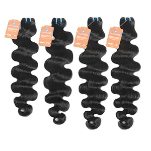 15A Cambodian Body Wave Bundles, 4 Bundles 26 28 30 30 Inch, Ultra Thin Double Drawn Sew In Weft, Unprocessed Raw Virgin Real Human Hair Extensions, Cuticle Aligned, Triple Lifespan, Reusable