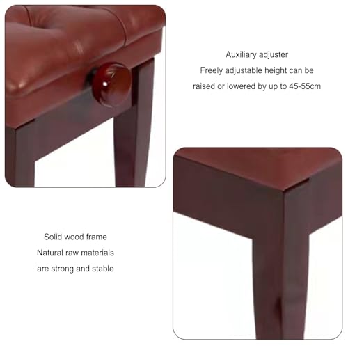 Tabouret de piano à coussin épais et rangement pour éliminer le désordre et la fatigue - 7