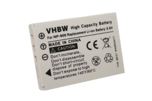  vhbw Li-Ioni Batteria 800mAh (3.6V) per Camera Video Camcorder Video Premier DM6331 come NP-900, 02491-0015-00.