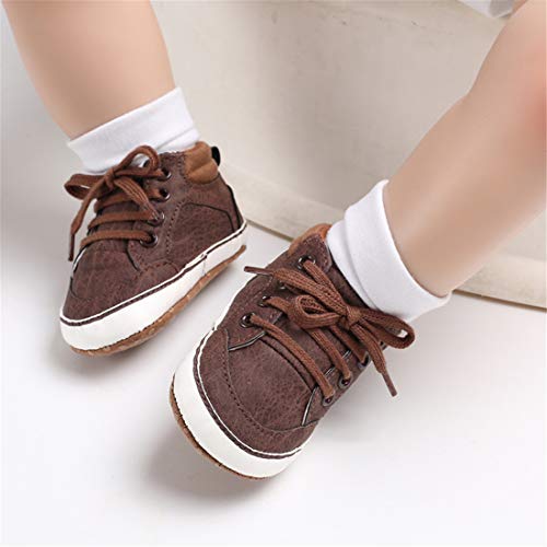 Image of CENCIRILY Baby Boys Girls High Top Sneakers Soft Soles Anti Skid Infant Ankle Shoes Toddler Prewalker First Walking Crib Shoes