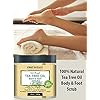 100-Natural-Tea-Tree-Oil-Body-Foot-Scrub-with-Dead-Sea-Salt-Best-for-Acne-Dandruff-and-Warts-Helps-with-Corns-Calluses-Athlete-foot-Jock-Itch-Body-Odor-11-oz First Botany Cosmeceuticals, 100% Natural Tea Tree Oil Body & Foot Scrub with Salt - Best for Acne, Dandruff and Warts, Helps with Corns, Calluses, Athlete foot, Jock Itch & Body Odor