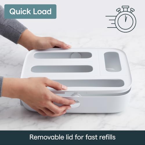 4-Slot YouCopia StoraBag - Plastic Sandwich Bag Organizer for Kitchen Storage (White) - image 8