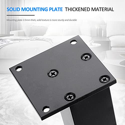 Patas de muebles ajustables en metal negro y plata para renovar sofás y armarios de casa 3