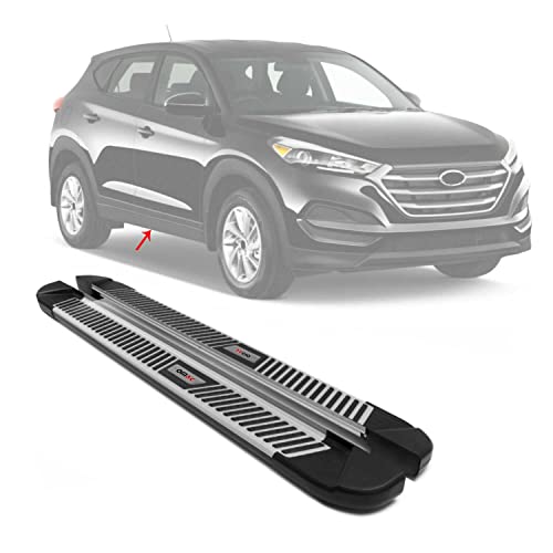 OMAC Aluminum Running Boards Nerf Bars 2 Pcs. | Fits Hyundai Tucson 2016-2021 Side Step Bar Rail Replacement Part | Car Exterior Accessories OMAC Aluminum Running Boards Nerf Bars 2 Pcs. | Fits Hyundai Tucson 2016-2021 Side Step Bar Rail Replacement Part | Car Exterior Accessories