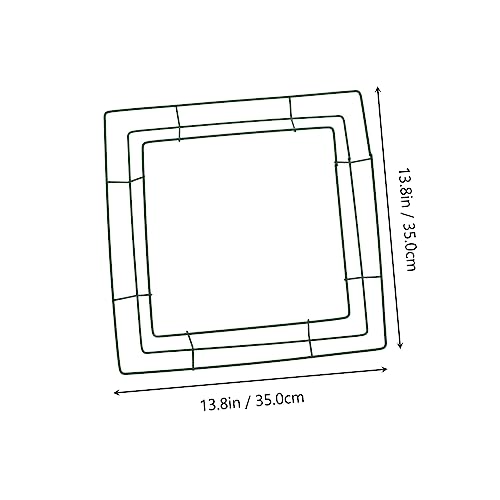 Estructura de hierro cuadrada verde de larga duración para composiciones botánicas de pared 4