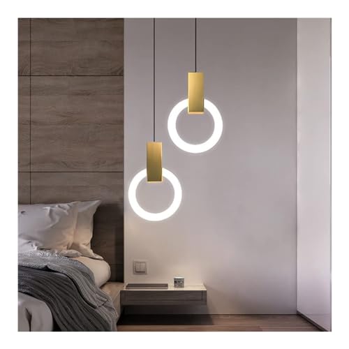 Suspension industrielle cercle LED 20cm pour éclairage de bar et table à manger - 2