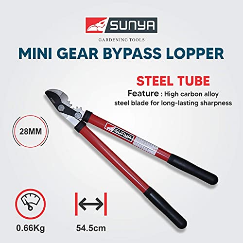 Image of Kraft Seeds Bypass Action Gear Lopper - For Hedges & Branch Cutting, Plant Cutter for Garden, S50C Carbonated Steel Blades, Tree Cutter Tools, Tree Branch Trimmer