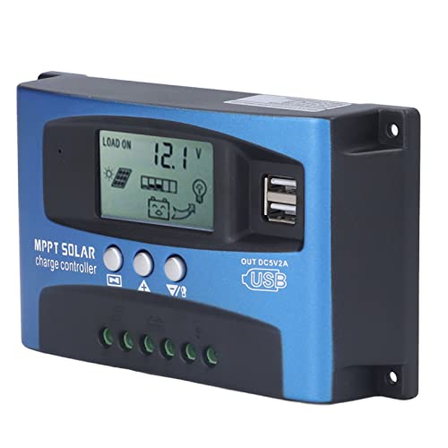 Controlador de Carga Ppt R Controlador de Carga de Panel R de 12 V 24 V, Controlador R Panel Fotovoltaico MPPT Controlador de Iluminación de Alumbrado Público Inteligente LED 40