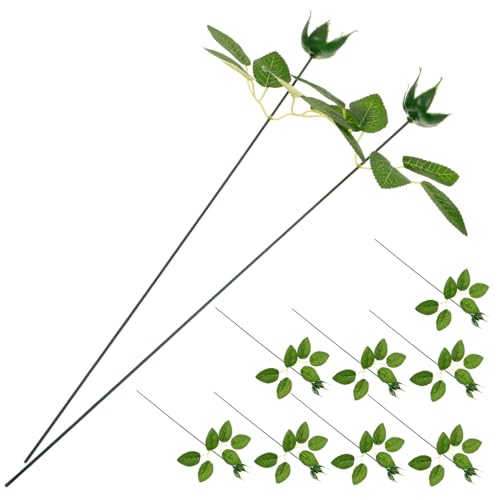 DIYEAH KüNstliche Blumenstiele Mit BläTtern Set 10 StüCk Kunststoff BlüTenkelche
