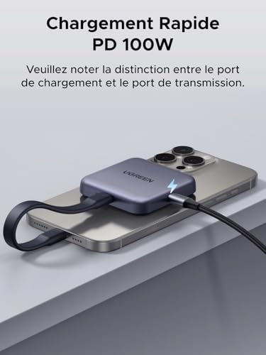 UGREEN Magnétique Lecteur Carte SD 4.0 UHS II 312MB/ avec PD Charge Adaptateur Carte MicroSD en Aluminium Card Reader Compatible avec iPhone 17 Air Pro Max 16 Galaxy S25 S24 iPad Pro MacBook - vue 6